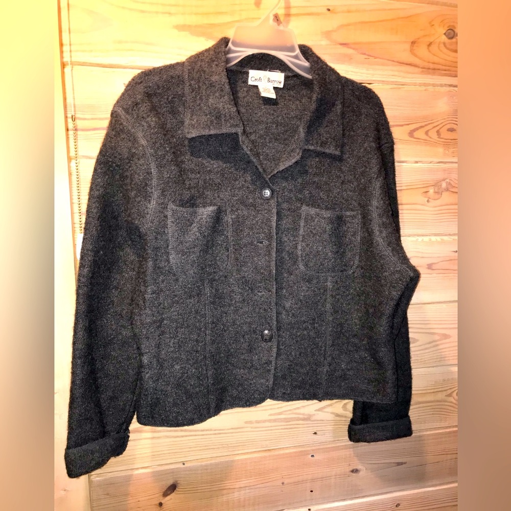 Charcoal Wool Jacket, size L